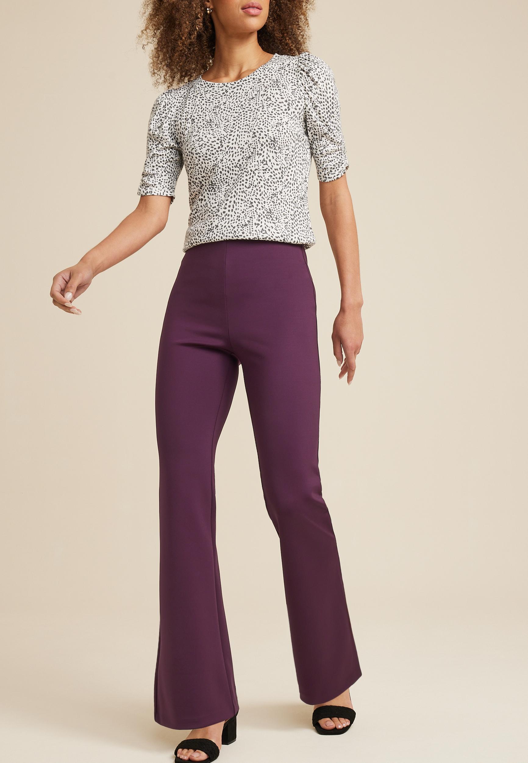 Maurices Womens Everflex Flare Pull On Ponte Pants Product Image