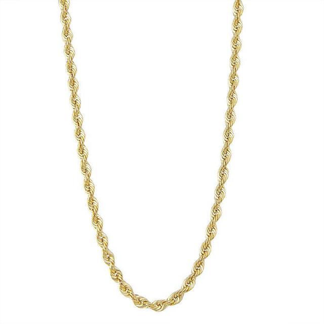 Jordan Blue Mens 14k Gold Rope Chain Necklace Yellow Product Image