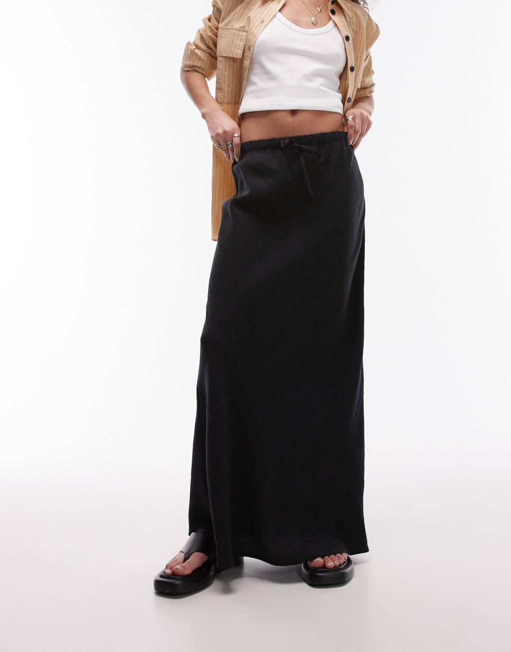 Topshop satin bias maxi skirt Product Image