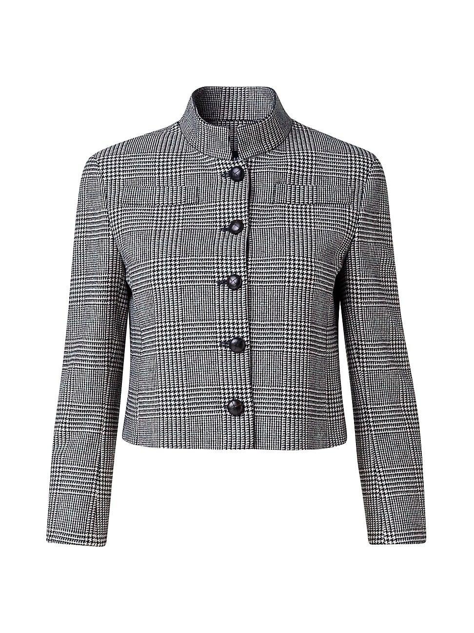 Womens Glen Check Cashmere Jacket Product Image