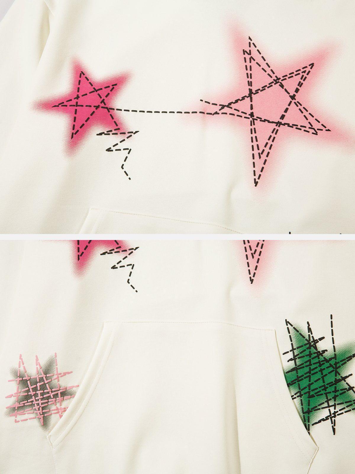 Aelfric Eden Graffiti Line Star Hoodie Product Image