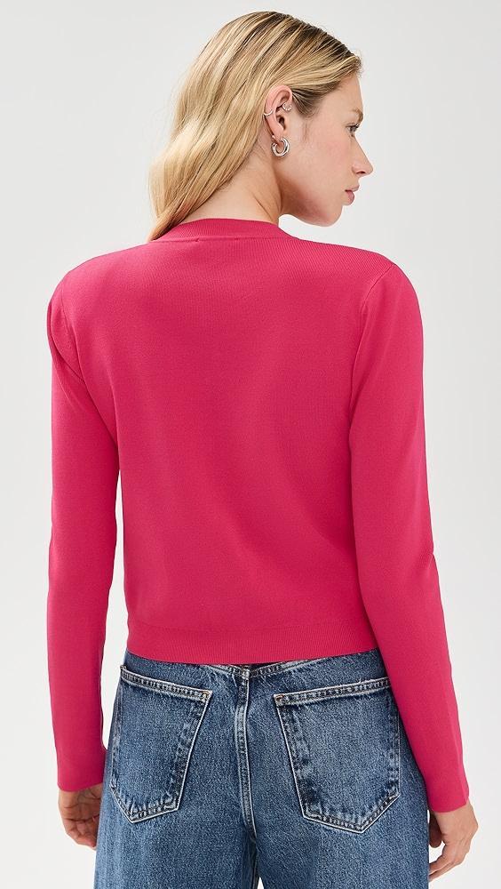 L'AGENCE Toulouse Crop Crew Neck Cardigan | Shopbop Product Image