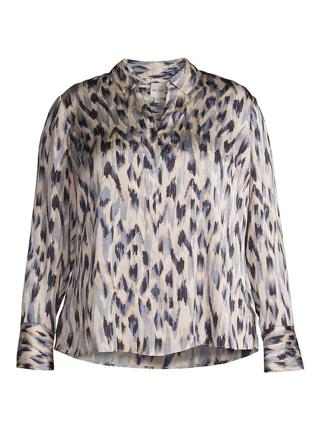 Womens Misty Printed Satin Shirt Product Image