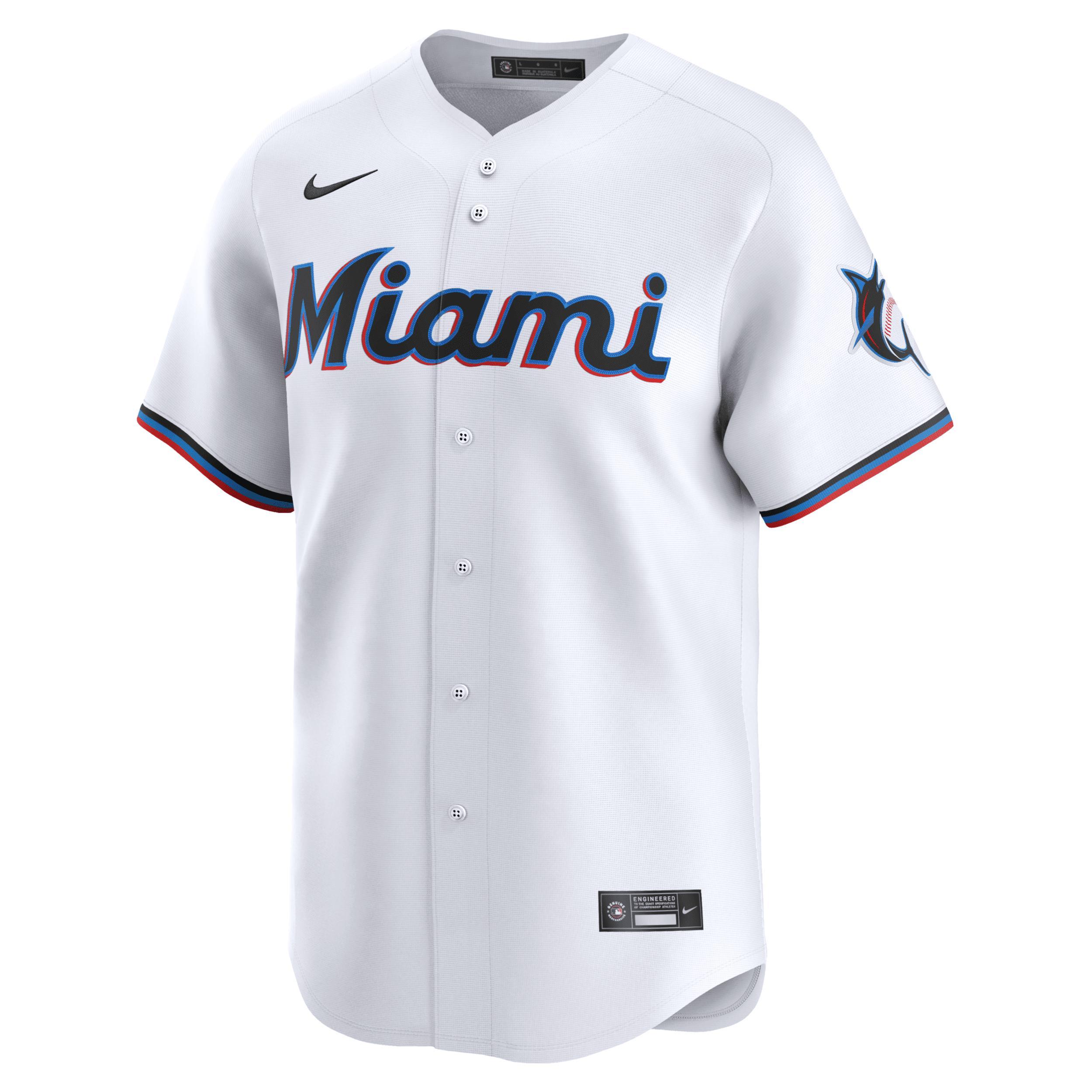 Mens Nike Jazz Chisholm Jr. White Miami Marlins Home Limited Player Jersey - White Product Image