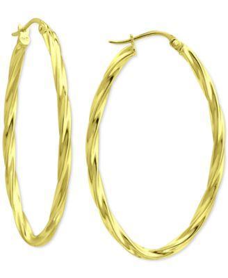 Giani Bernini Twisted Oval Hoop Earring Collection Created For Macys Product Image