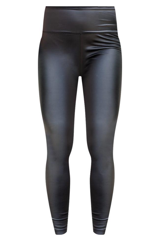 Sky Full Of Stars Black Faux Leather Leggings FINAL SALE Product Image