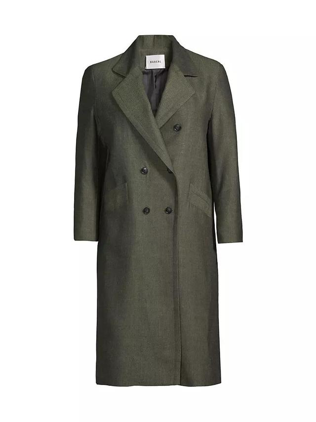 Double-Breasted Herringbone Coat Product Image