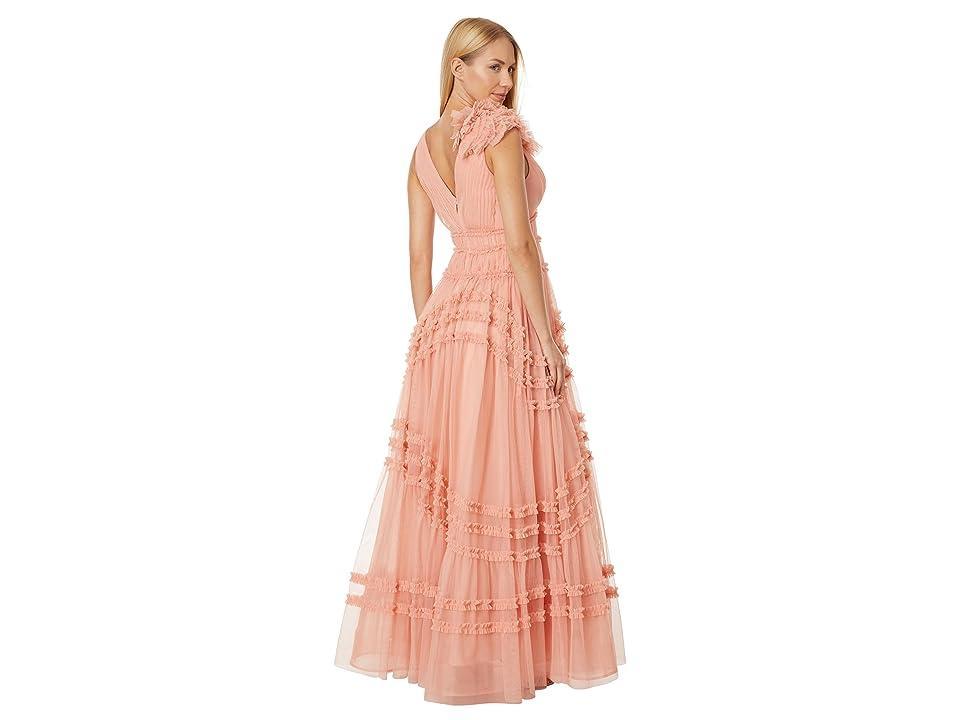 BCBGMAXAZRIA Long Evening Dress (Sunset) Women's Clothing Product Image