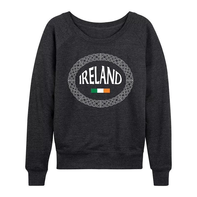 Womens Celtic Band Ireland Lightweight French Terry Sweatshirt Heather Grey Product Image