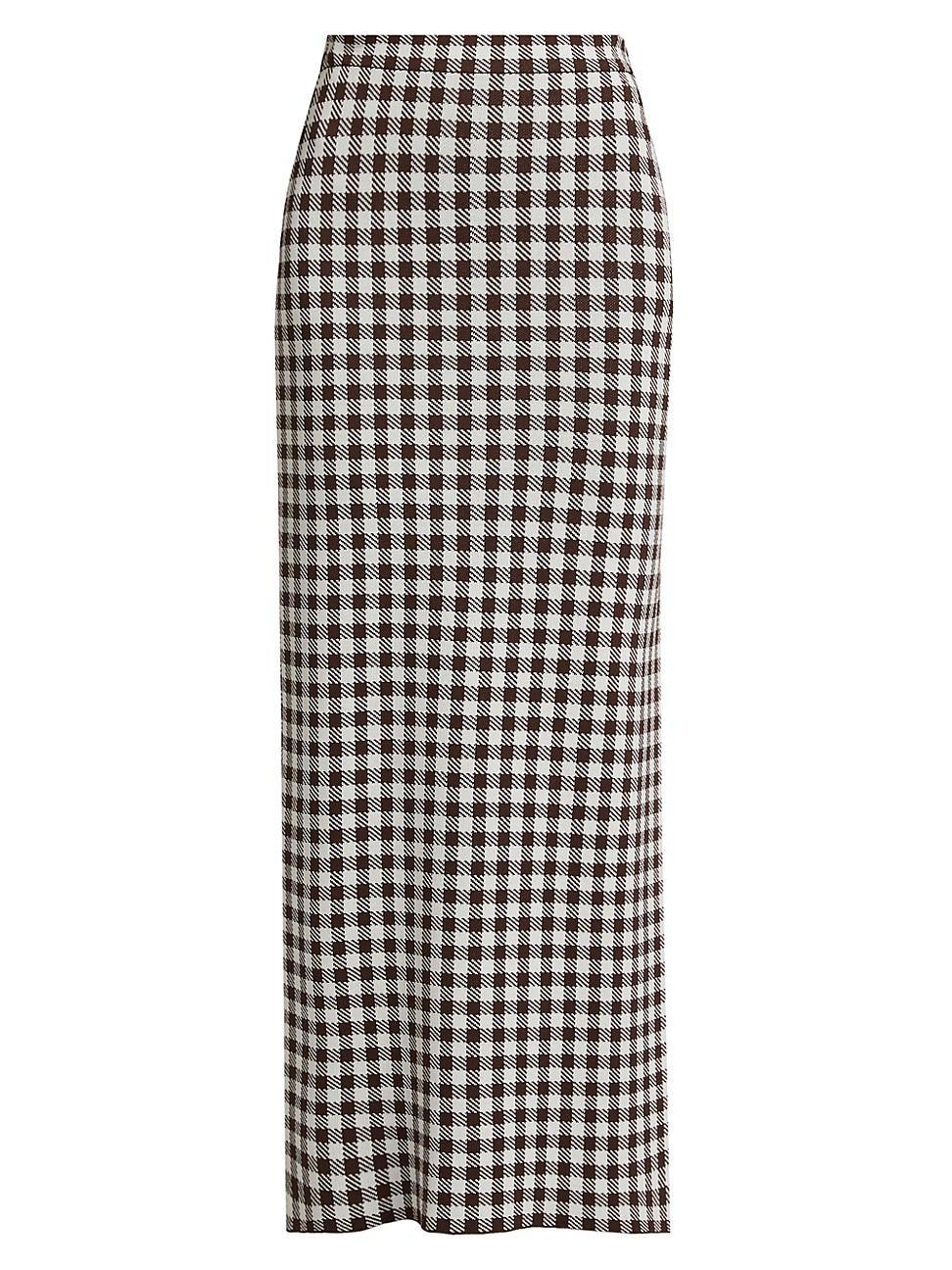 Womens Karina Gingham Maxi Skirt product image