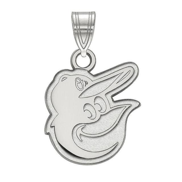 LogoArt Sterling Silver Baltimore Orioles Small Pendant, Womens Product Image