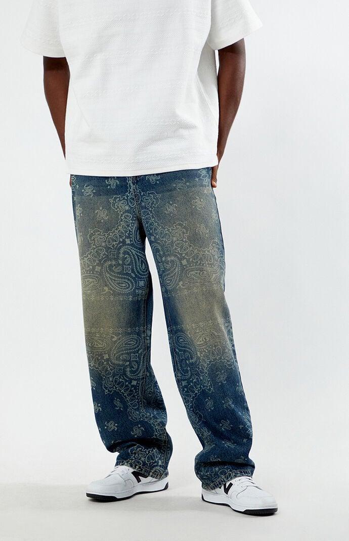 Men's Bandana Extreme Baggy Jeans 30W x 30L Product Image