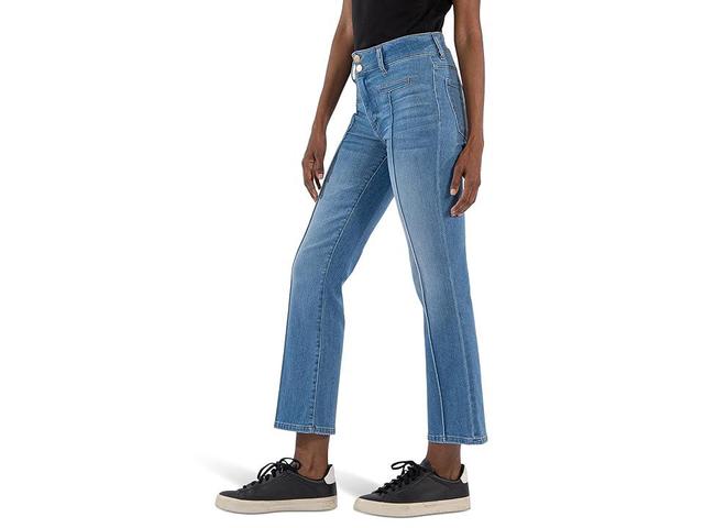 KUT from the Kloth Kelsey High-Rise Ankle Flare-Frt Welt-Double Button Wb (Quality) Women's Jeans Product Image