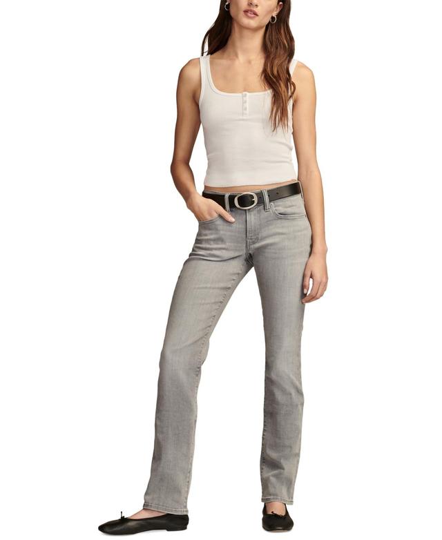 Lucky Brand Womens Mid Rise Sweet Straight Leg Jeans Product Image