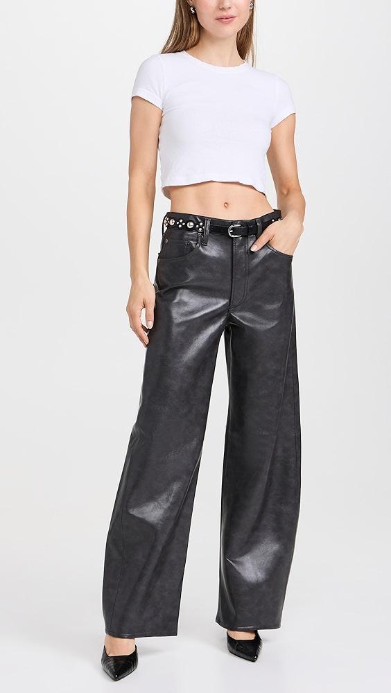 AGOLDE Recycled Leather Low Curve Pants | Shopbop Product Image