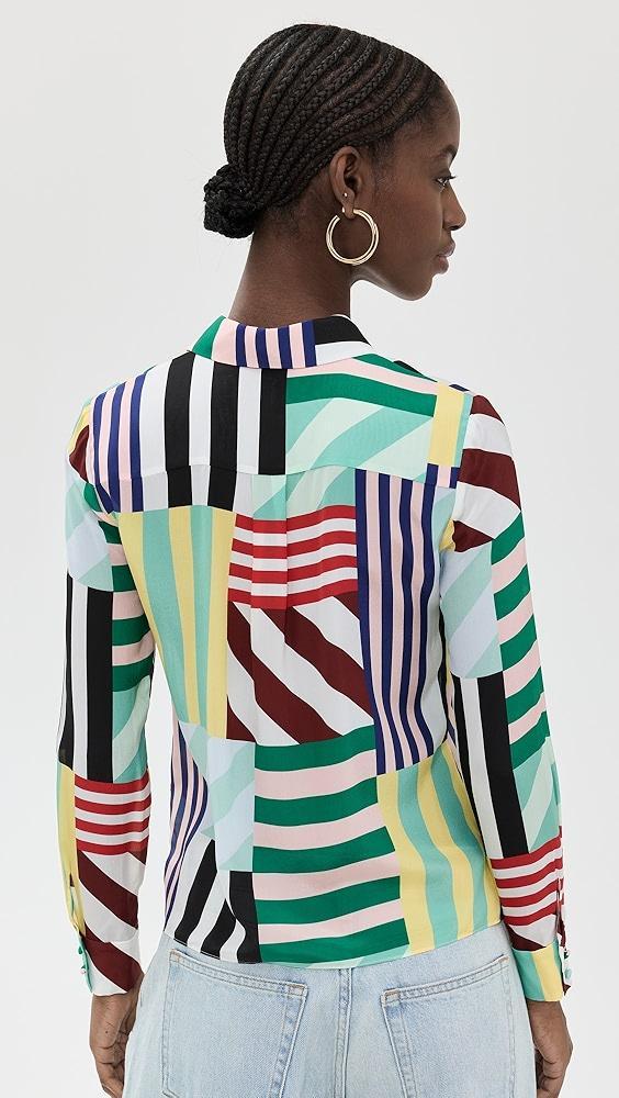 alice + olivia Willa Placket Top | Shopbop Product Image