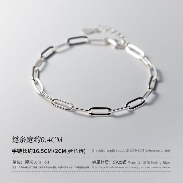 925 Sterling Silver Chain Bracelet Product Image