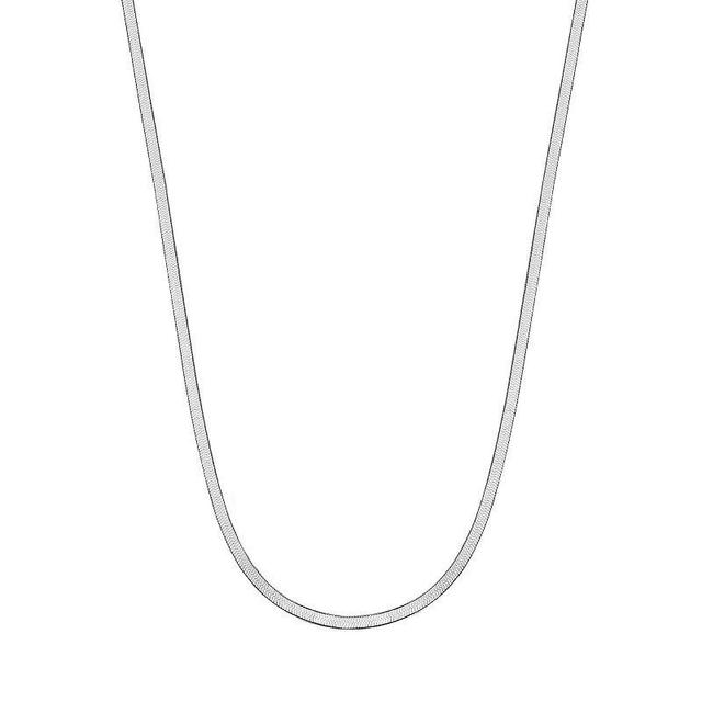 PRIMROSE Sterling Silver Herringbone Chain Necklace, Womens Product Image