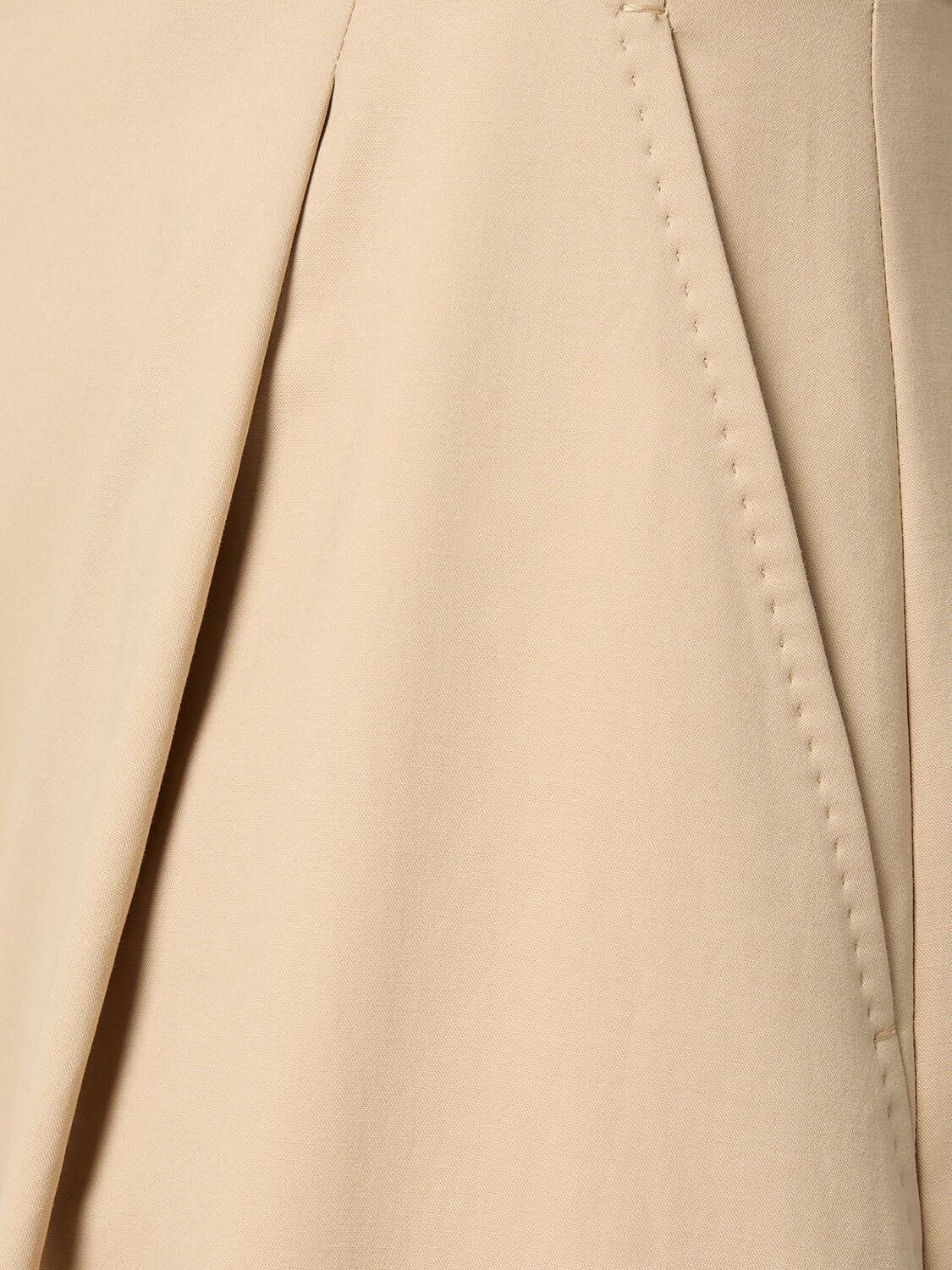 MAX MARA Avoriaz Cotton Double Canvas Wide Pants In Neutrals Product Image