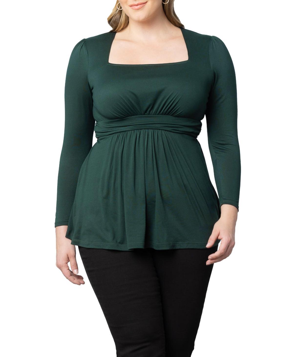 Kiyonna Delilah Pleated Peplum Top Product Image