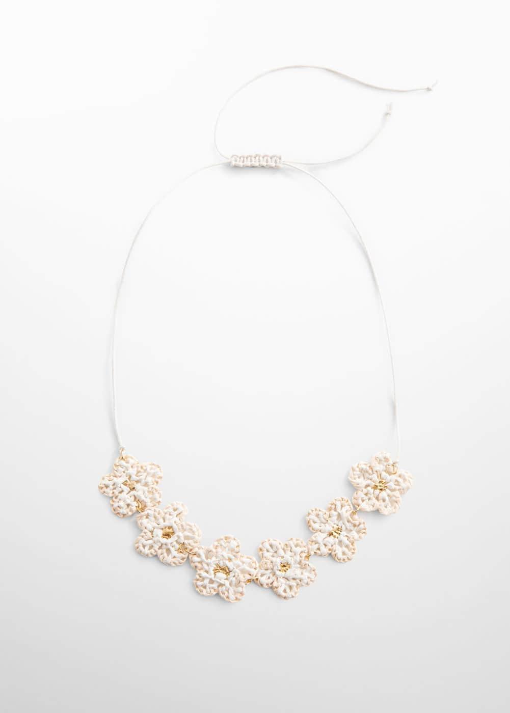 MANGO - Flower necklace - One size - Women Product Image