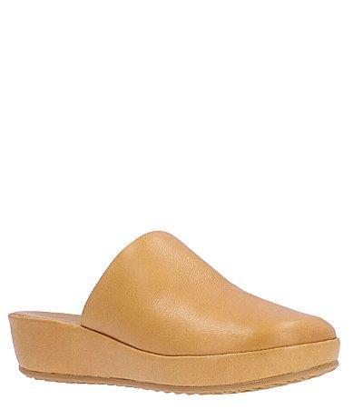 LAmour Des Pieds Cady Leather Platform Wedge Mules Product Image