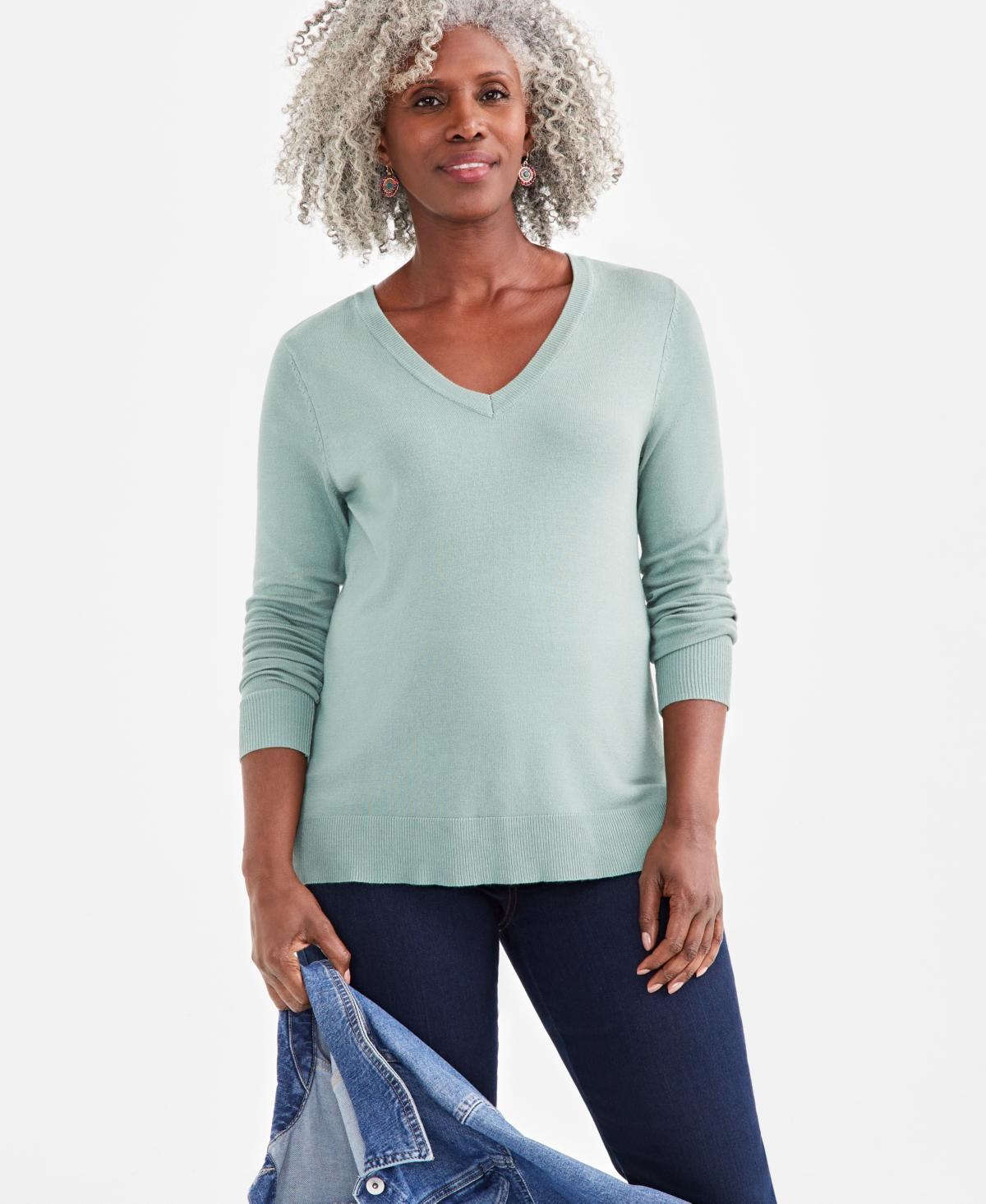 Style & Co Womens V-Neck Sweater, Created for Macys Product Image