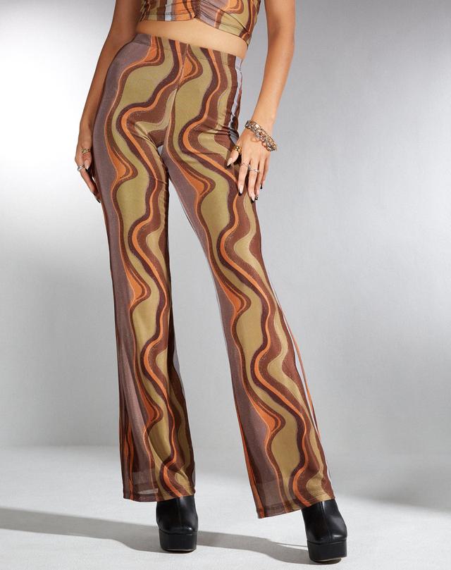 Herly Flare Trouser in Earthy Gradient Product Image