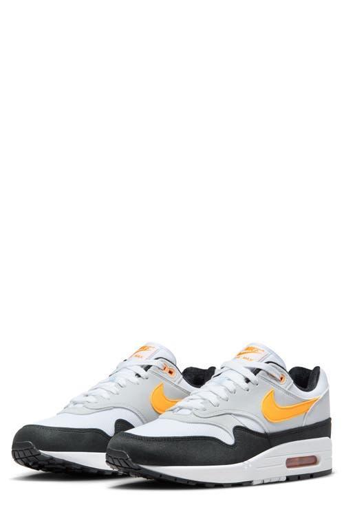 Nike Mens Air Max 1 Casual Sneakers from Finish Line - White, Black Product Image