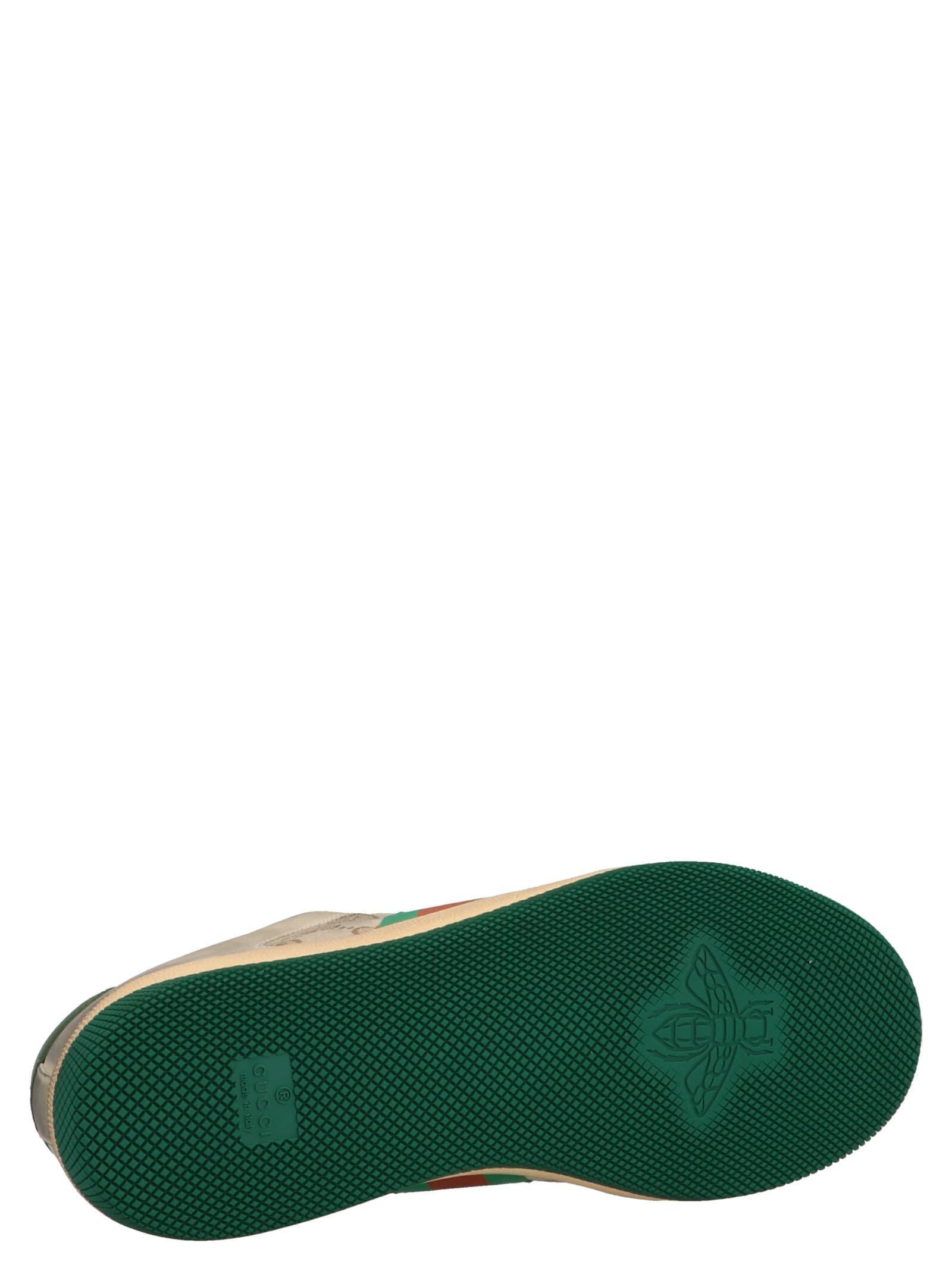 GUCCI Screener Sneaker In Ivory,green Product Image