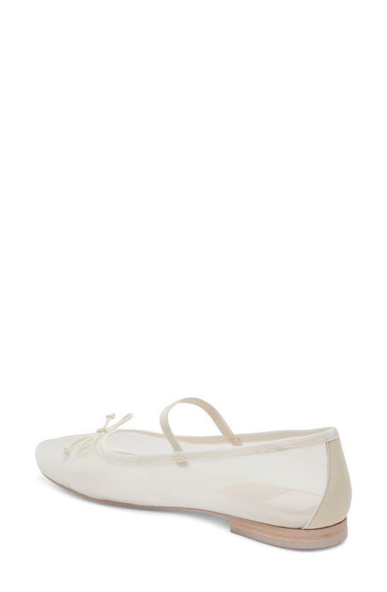 DOLCE VITA Cadel Mary Jane Flat In Ivory Mesh Product Image