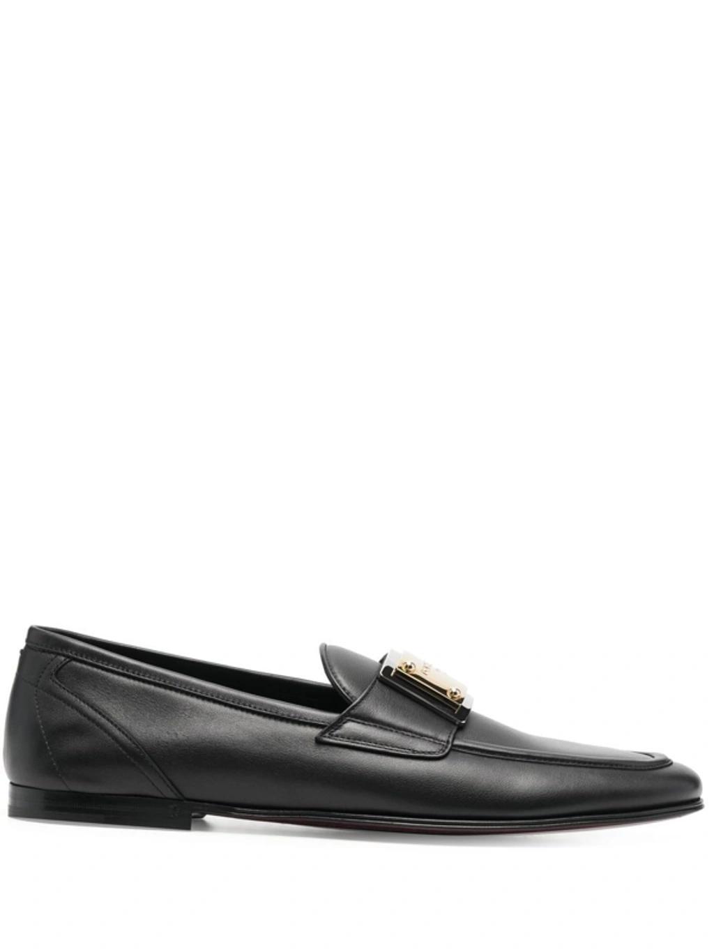 Leather Ariosto Slippers Loafers In Black Product Image