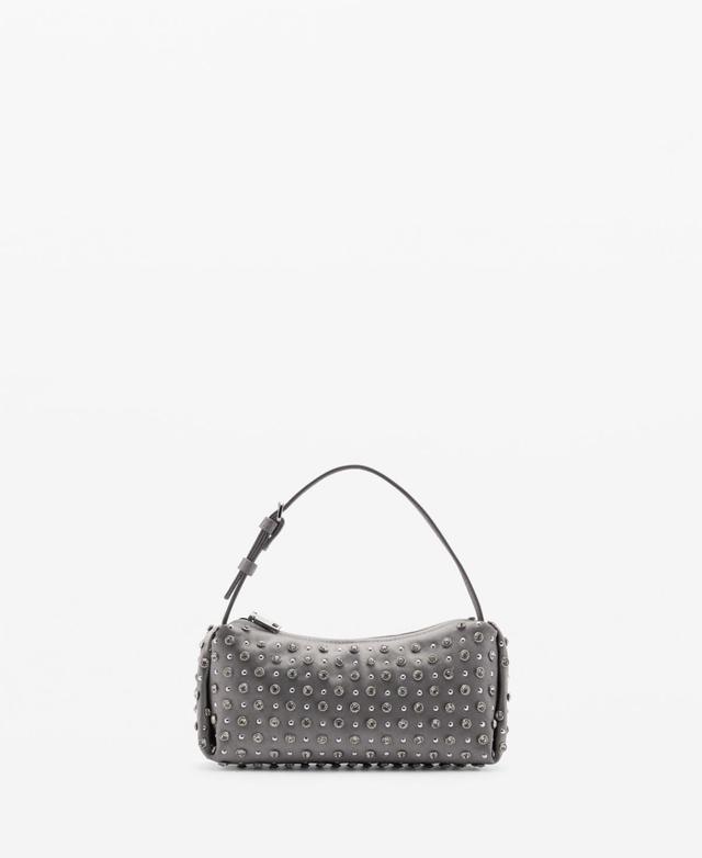 MANGO - Beaded shoulder bag light/pastel grey - One size - Women Product Image