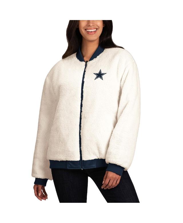 Womens G-III 4Her by Carl Banks Oatmeal/Navy Dallas Cowboys Switchback Reversible Full-Zip Jacket Product Image