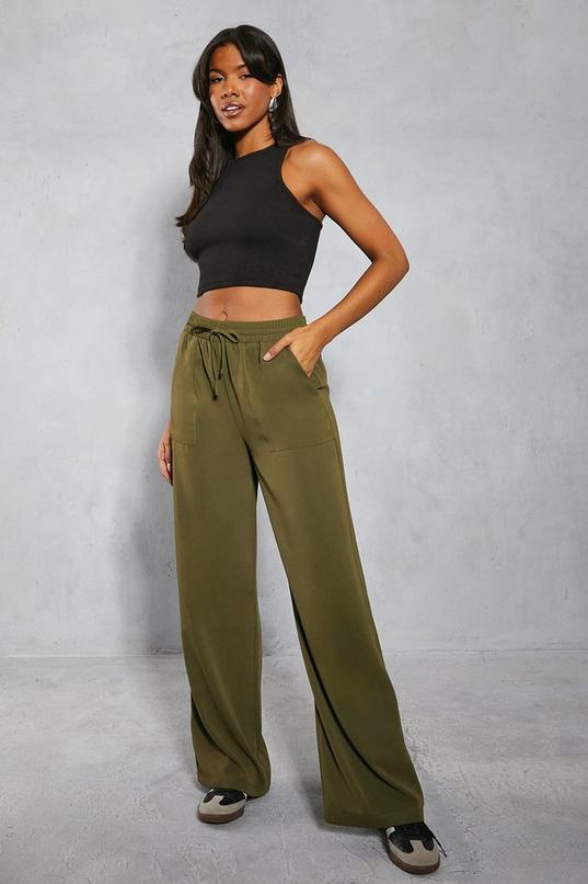 Pocket Detail Wide Leg Trousers Product Image