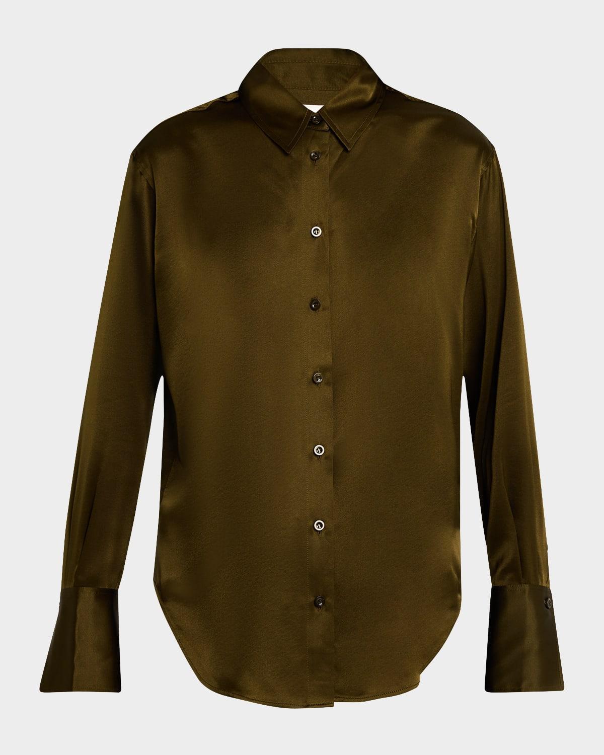 Womens The Standard Silk Button-Up Shirt Product Image