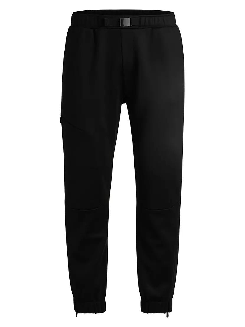 Bonded-Fleece Tracksuit Bottoms with Logo Detail Product Image