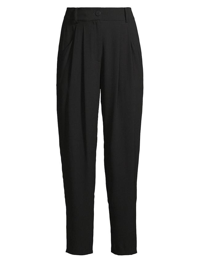 Eileen Fisher Tapered Leg Silk Crepe Ankle Pants Product Image