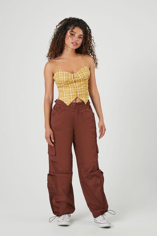 Wide-Leg Cargo Parachute Pants | Forever 21 Product Image