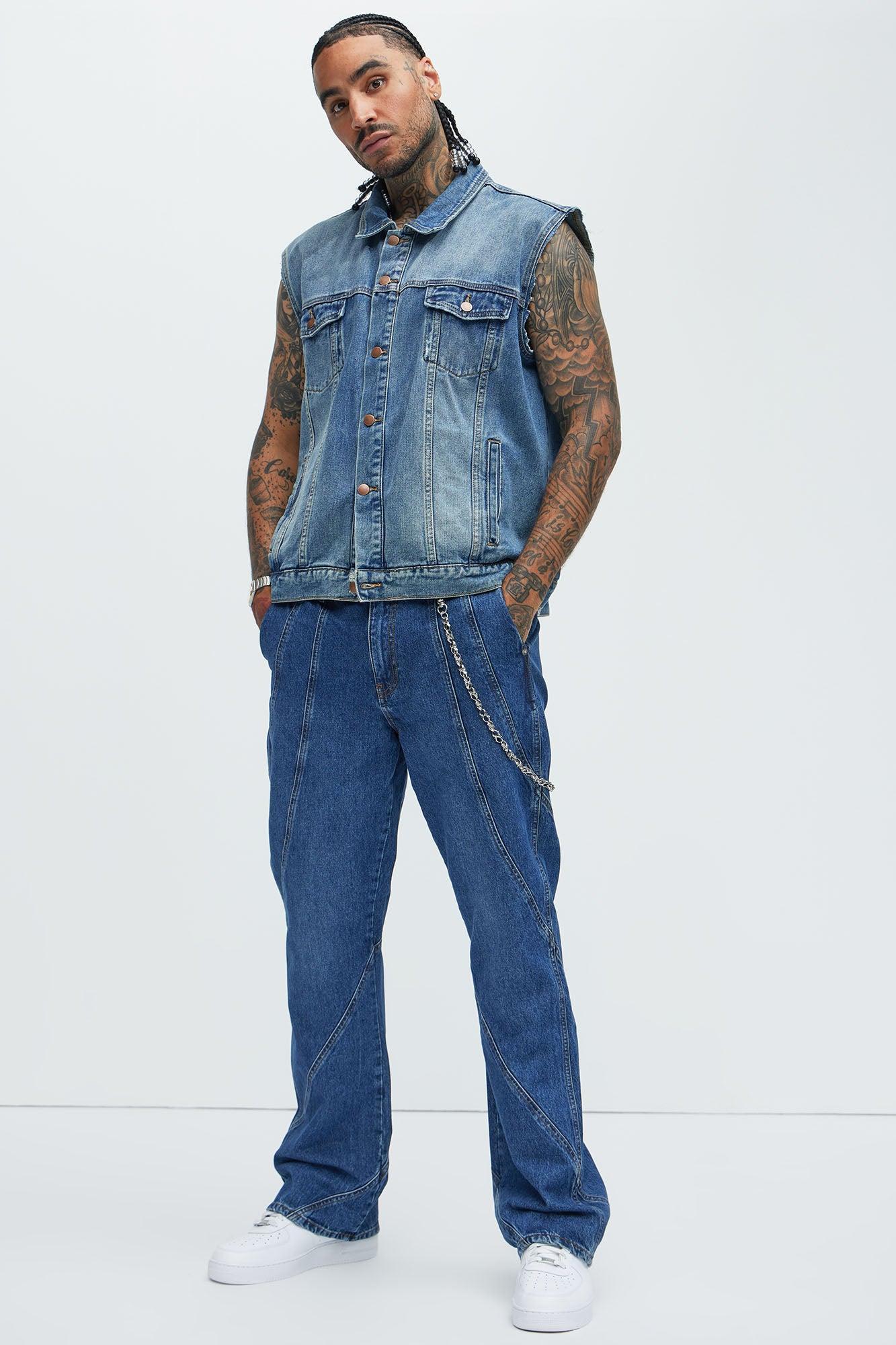 Reese Stacked Slim Flare Jeans - Medium Blue Wash Product Image