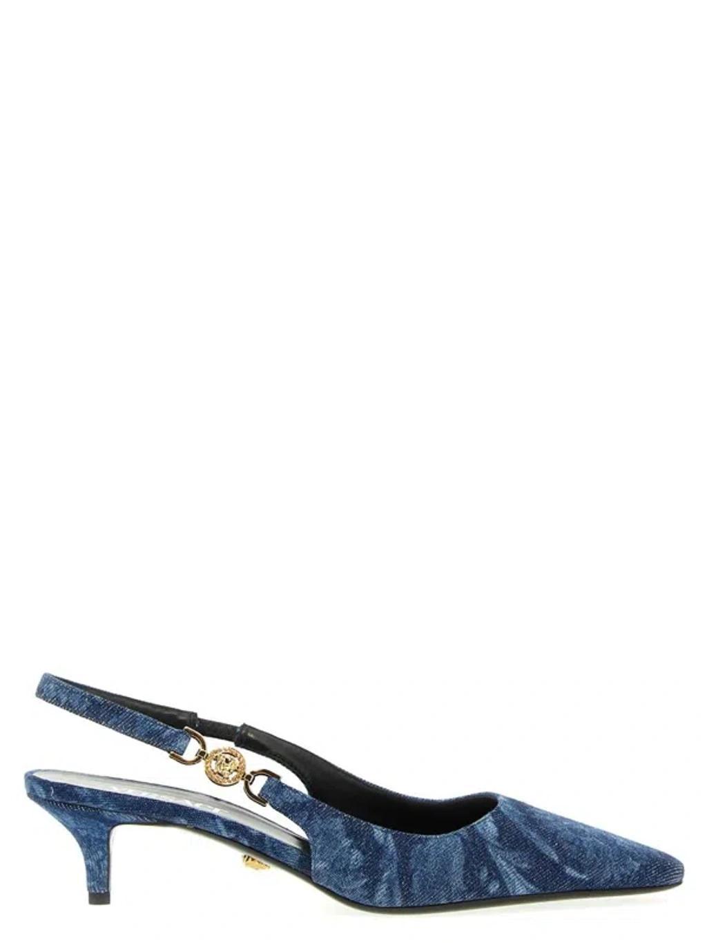 Barocco Pumps In Blu-oro Product Image