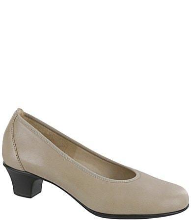 SAS Milano Leather Block Heel Pumps Product Image