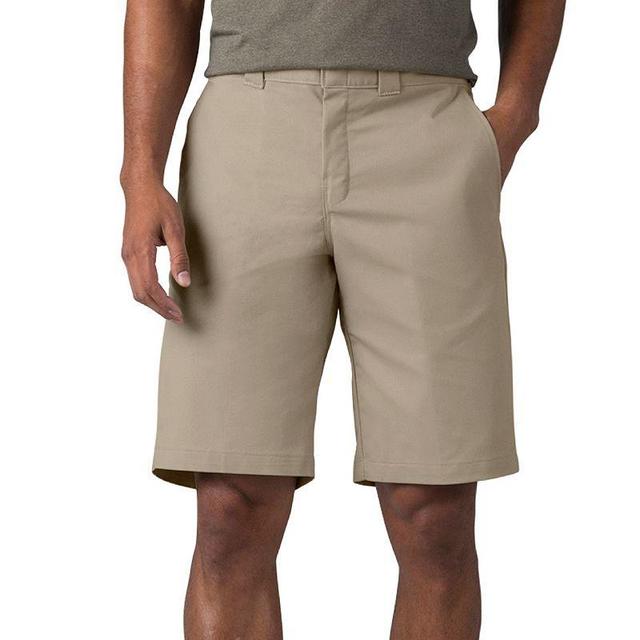 Mens Dickies Slim-Fit Flat-Front Work Shorts Dark Beige Product Image