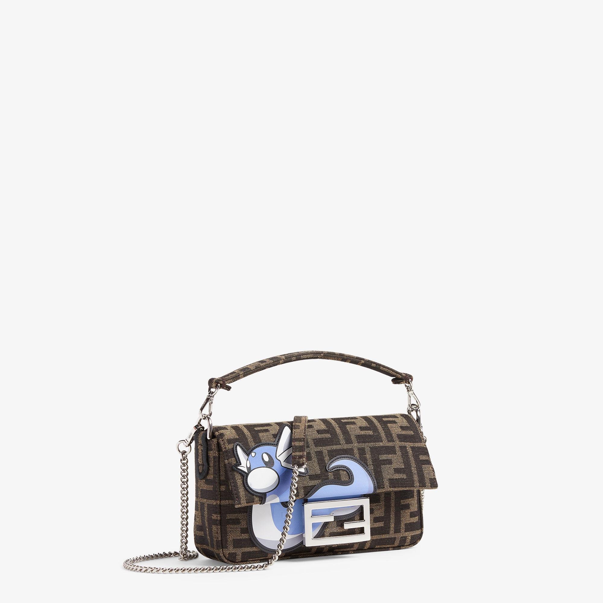 Baguette MiniFENDI x FRGMT x POKÉMON brown FF fabric bag Product Image