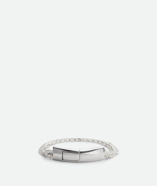 Men's Detail Chain Bracelet in Silver Product Image