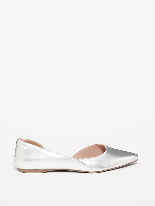 Faux-Leather D&#39;Orsay Flats Product Image