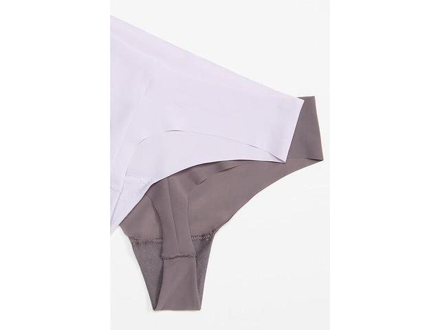 Calvin Klein Underwear Invisibles 3-Pack Thong (Pastel Lilac/Vanilla Ice/Rabbit) Women's Underwear Product Image