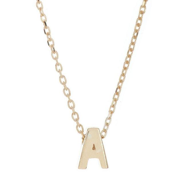 Adornia Mini Initial Pendant Necklace, Womens, Gold Tone K Product Image