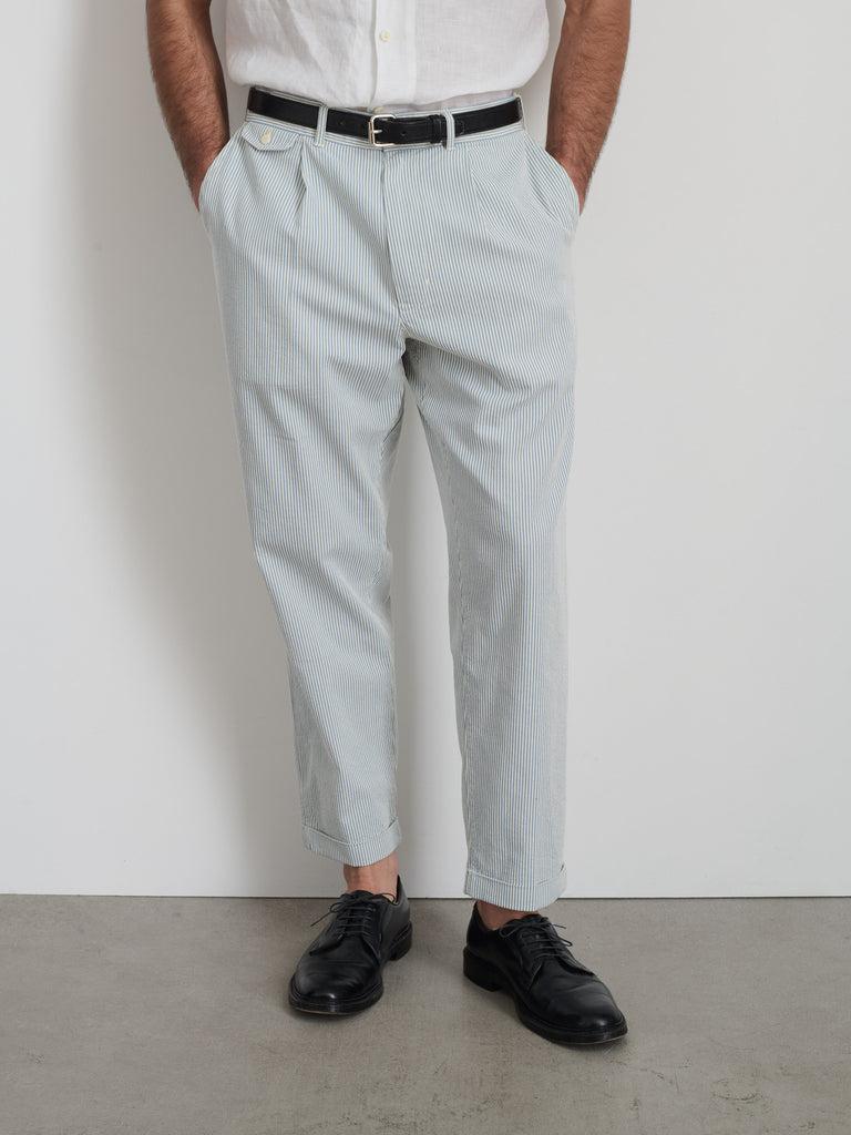 Standard Pleated Pant In Seersucker Product Image