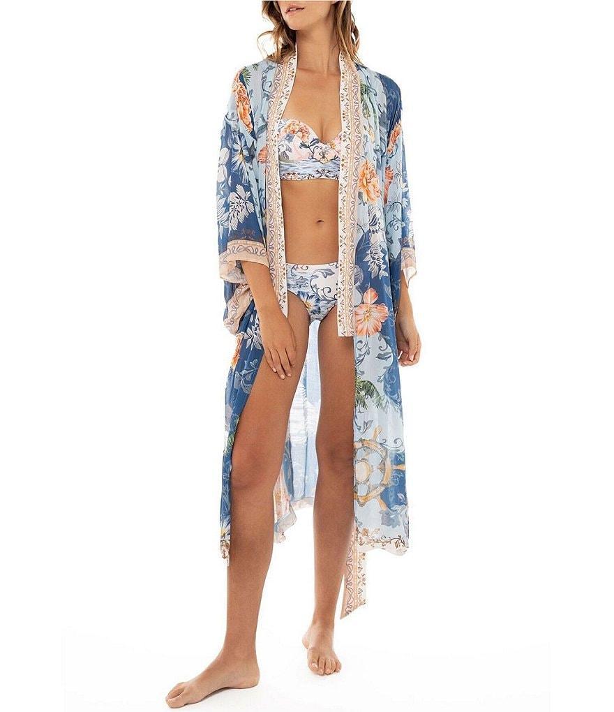 Agua Bendita Debra Kai Print Swim Cover-Up Tunic Product Image